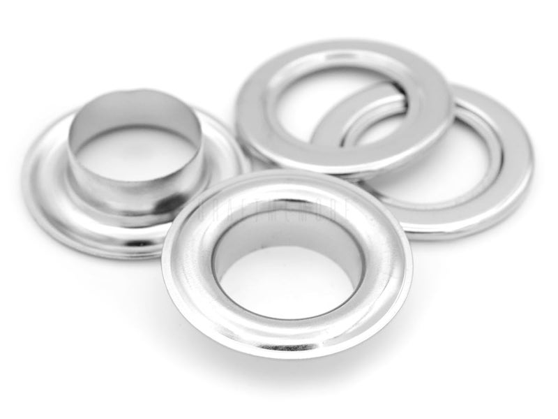 CRAFTMEMORE 3/4" (19MM) ID Grommets Eyelets with Washers for Clothes, Leather, Canvas Pack of 25 Sets (Silver) - Image 4